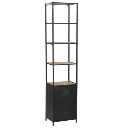 Bookcase Solid Firwood and Steel - 40.5×32.5×180cm