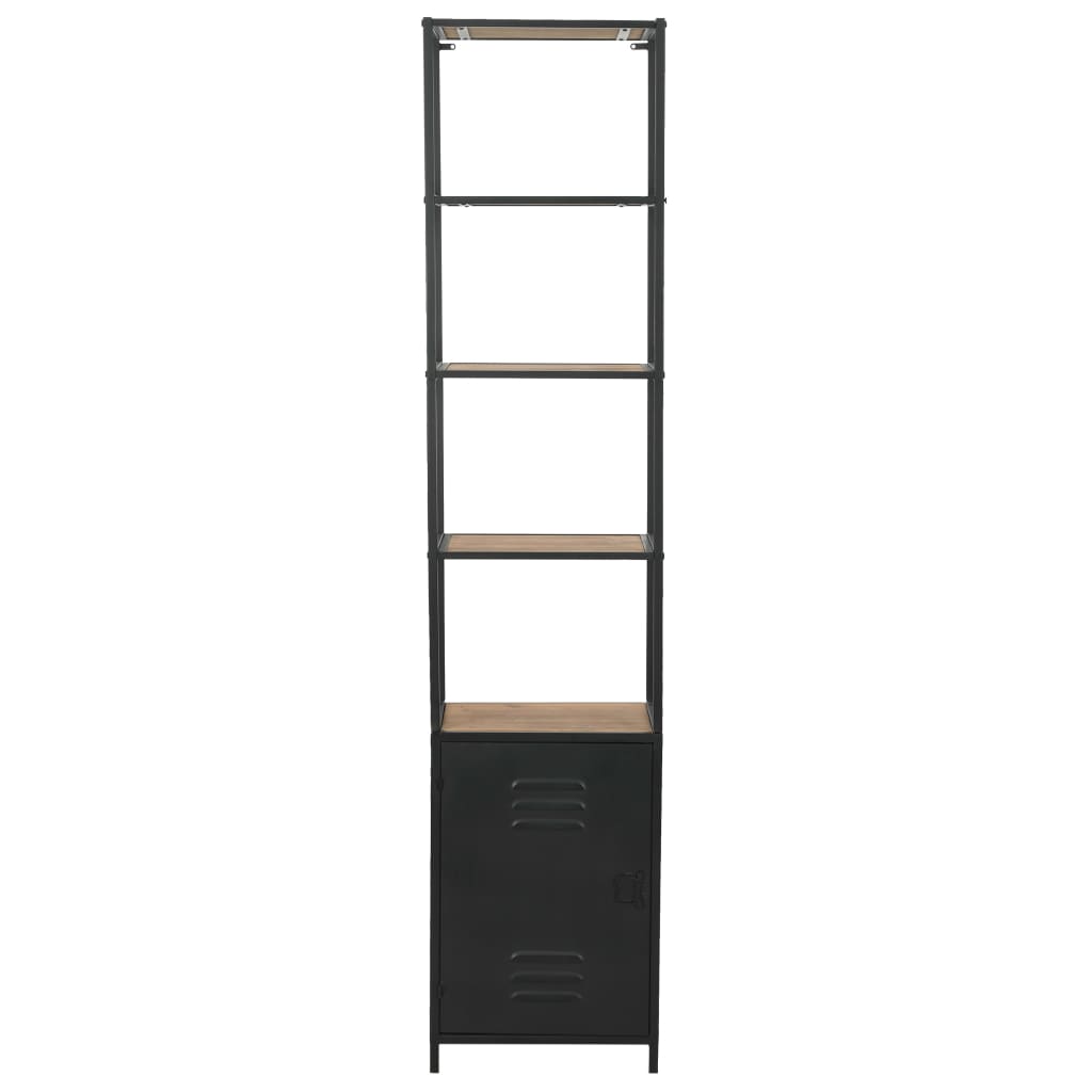 Bookcase Solid Firwood and Steel - 40.5×32.5×180cm