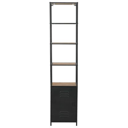 Bookcase Solid Firwood and Steel - 40.5×32.5×180cm