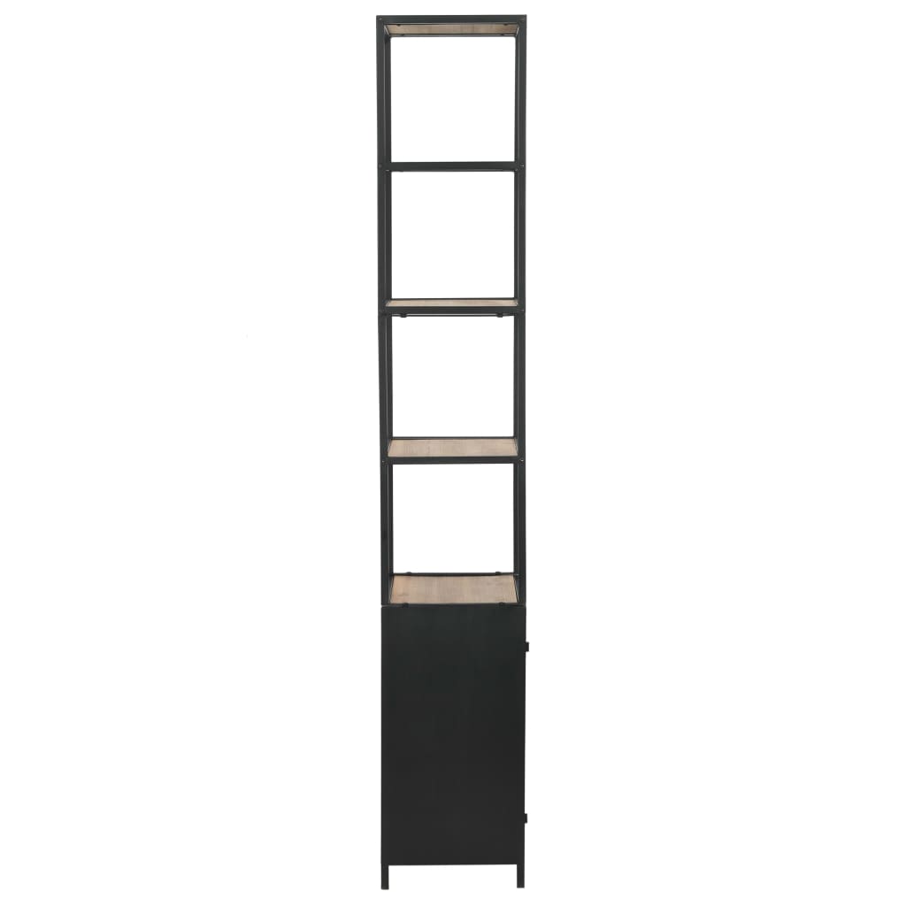 Bookcase Solid Firwood and Steel - 40.5×32.5×180cm