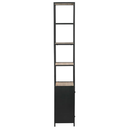 Bookcase Solid Firwood and Steel - 40.5×32.5×180cm