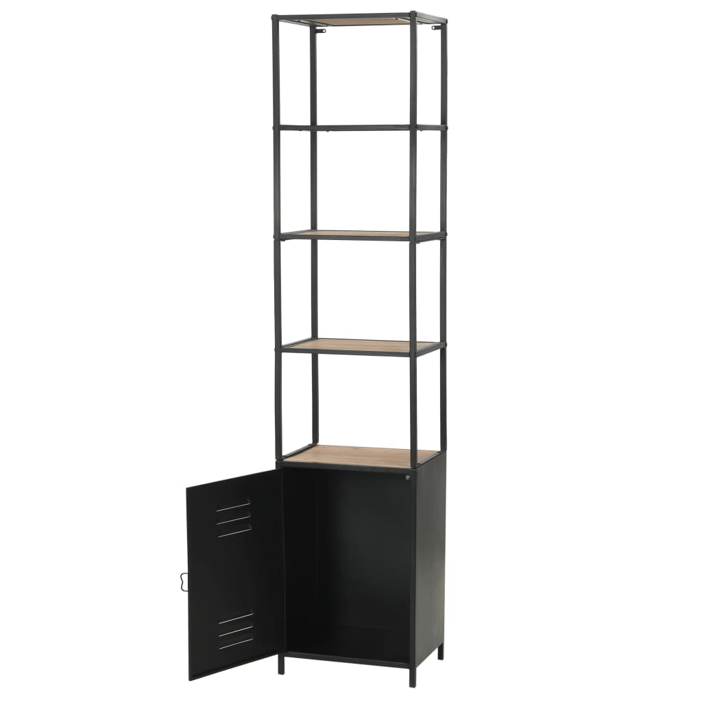 Bookcase Solid Firwood and Steel - 40.5×32.5×180cm