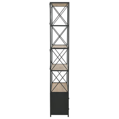Bookcase Solid Firwood & Steel