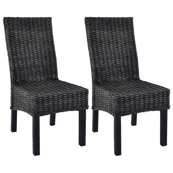  Dining Chairs 2 pcs Black