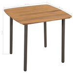 Garden Table Solid Acacia Wood & Steel