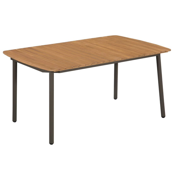  Garden Table -Solid Acacia Wood and Steel