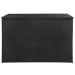 Garden Storage Box Black - Poly Rattan