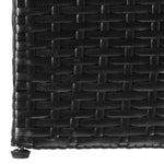 Garden Storage Box Black - Poly Rattan