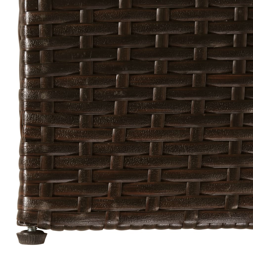 Garden Storage Box Brown  Poly Rattan