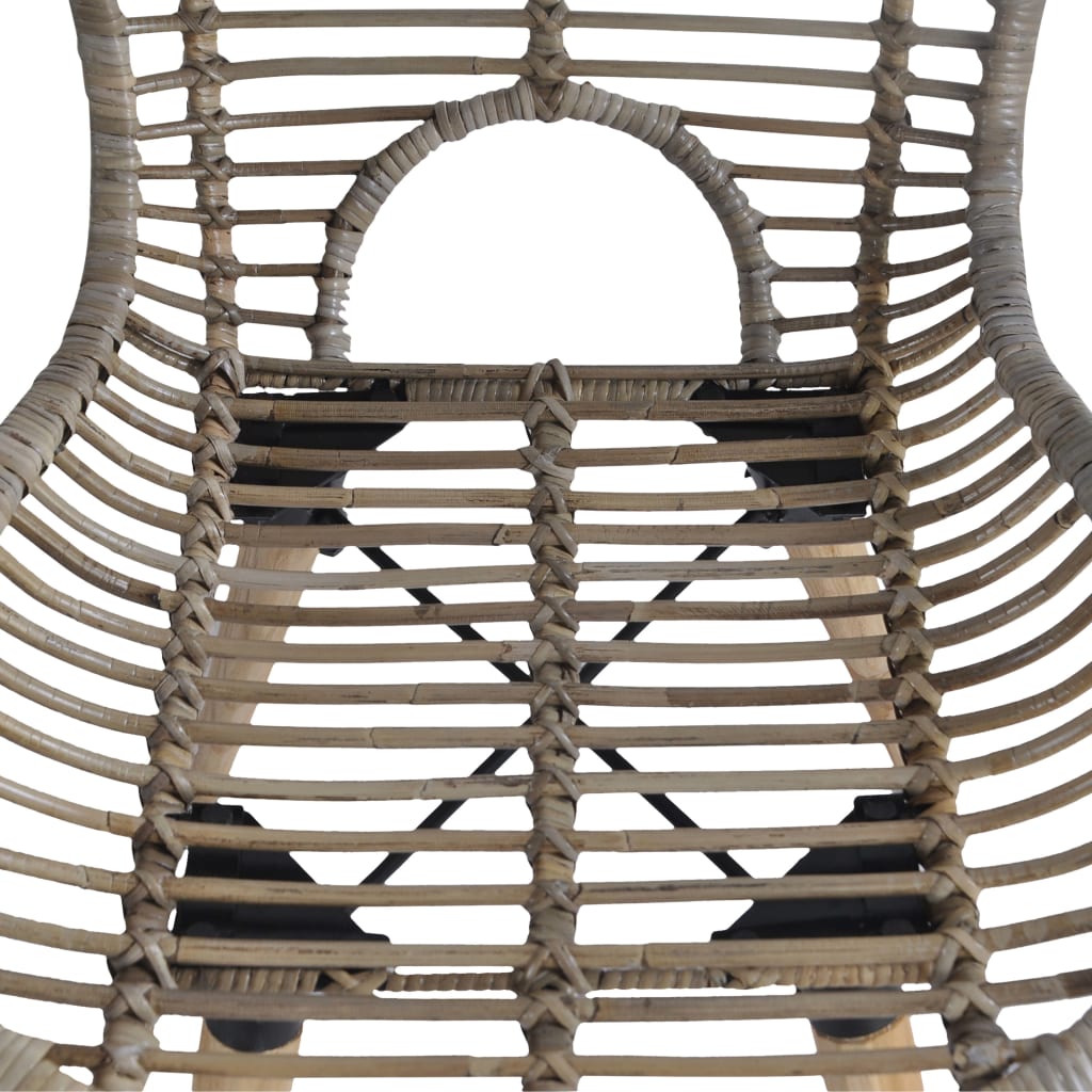 Dining Chairs 4 pcs Brown Natural Rattan