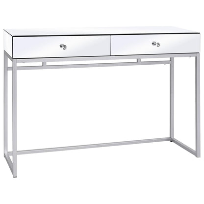 Mirrored Console Table Steel and Glass