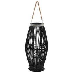 Hanging Candle Lantern Black 60 cm