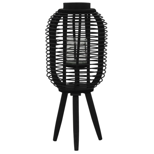 Freestanding Candle Lantern-black