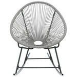 Outdoor Rocking Moon Chair Grey Poly Rattan