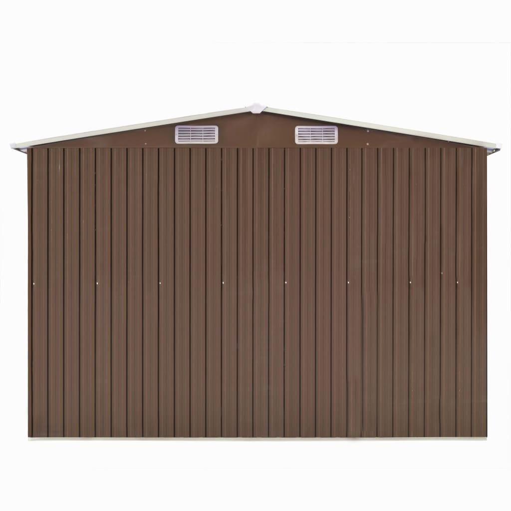 Garden Shed Metal - Brown - 257×489×181cm
