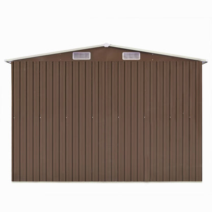 Garden Shed Metal - Brown - 257×489×181cm