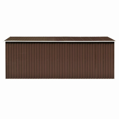 Garden Shed Metal - Brown - 257×489×181cm
