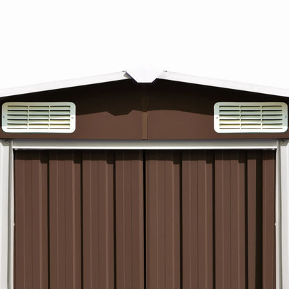 Garden Shed Metal - Brown - 257×489×181cm