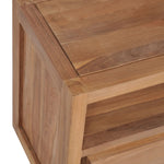 TV Cabinet Solid Teak Wood with Natural Finish