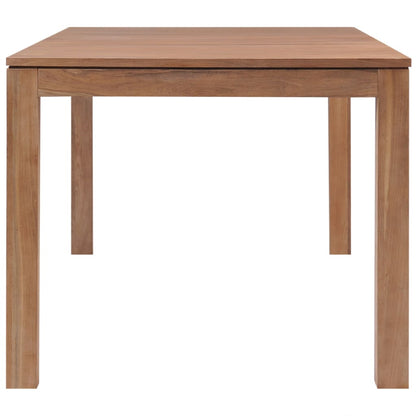 Dining Table Indoor Solid Teak Wood with Natural Finish