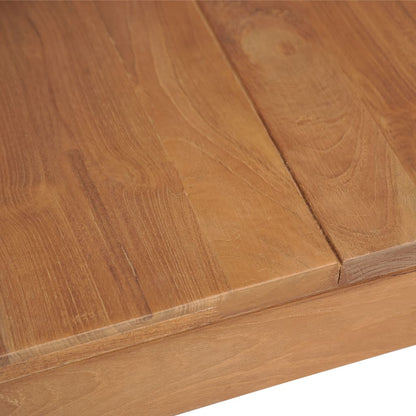 Dining Table Indoor Solid Teak Wood with Natural Finish