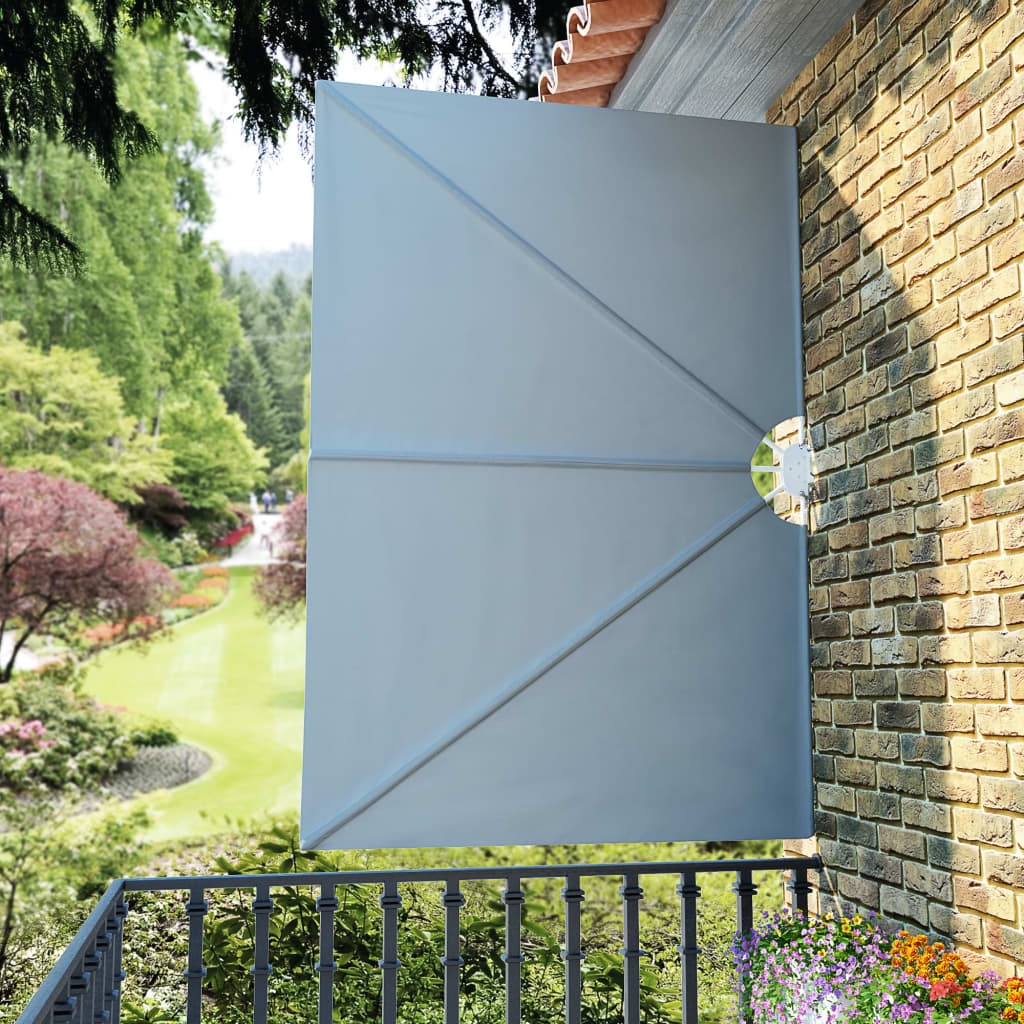 Collapsible Terrace Side Awning Grey