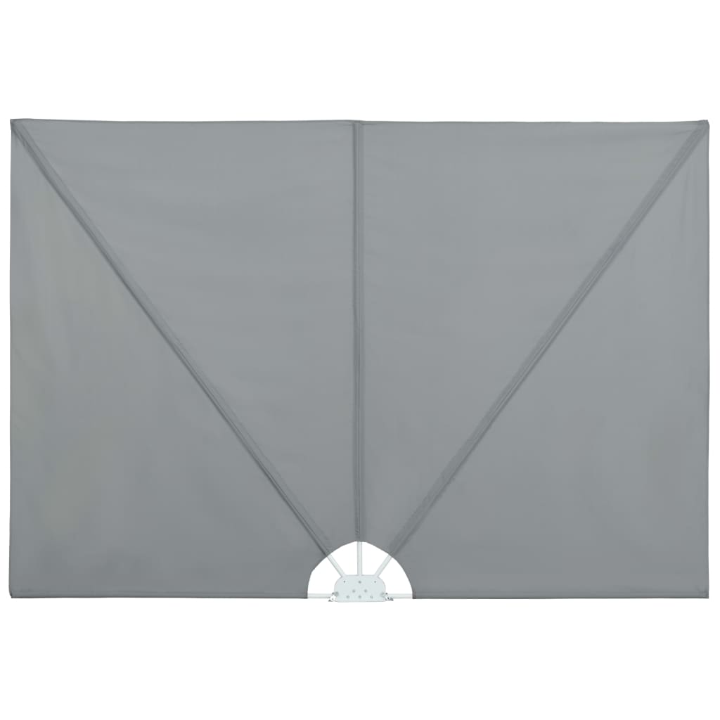 Collapsible Terrace Side Awning, Grey