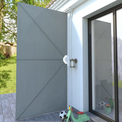Collapsible Terrace Side Awning, Grey