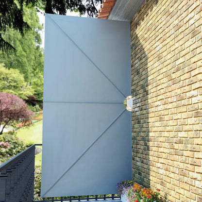 Collapsible Terrace Side Awning, Grey