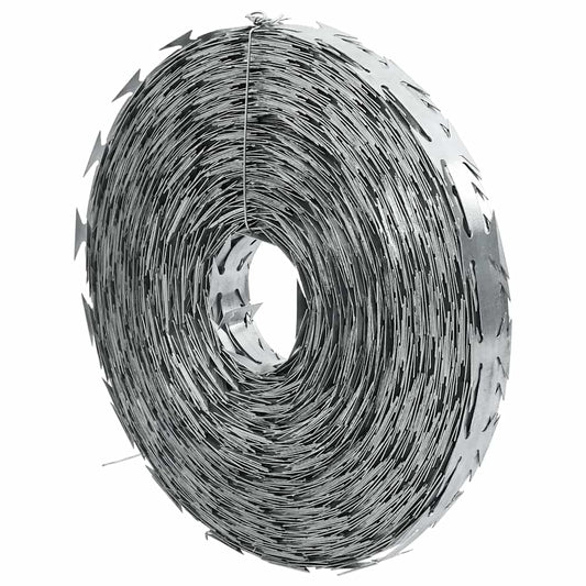 Razor Concertina Wire Galvanised Steel 500m | HomeAndLiving