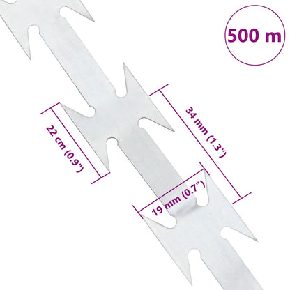 Razor Concertina Wire Galvanised Steel 500m | HomeAndLiving