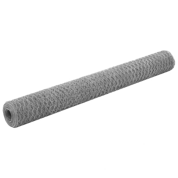  Chicken Wire Fence Galvanised Steel  / Silver