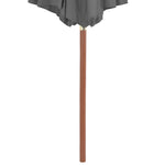 Outdoor Parasol with Wooden Pole 300 cm Anthracite