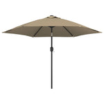 Outdoor Parasol with Metal Pole 300 cm Taupe