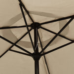 Outdoor Parasol with Metal Pole 300 cm Taupe