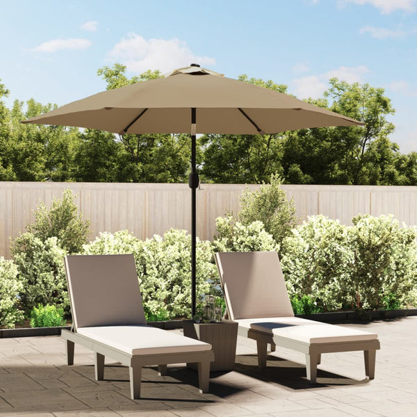  Outdoor Parasol with Metal Pole 300 cm Taupe