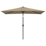 Outdoor Parasol with Metal Pole Taupe