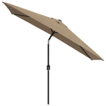 Outdoor Parasol with Metal Pole Taupe