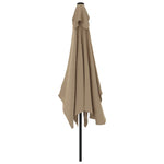 Outdoor Parasol with Metal Pole Taupe