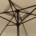 Outdoor Parasol with Metal Pole Taupe