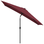 Outdoor Parasol with Metal Pole  Bordeaux Red