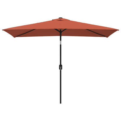 Outdoor Parasol with Metal Pole Terracotta