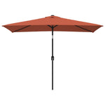 Outdoor Parasol with Metal Pole Terracotta