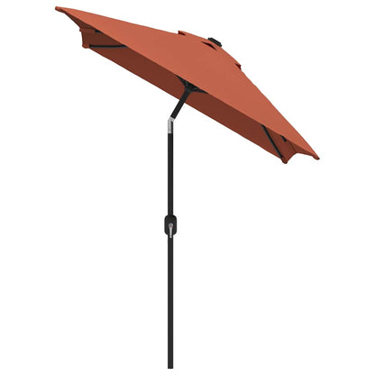 Outdoor Parasol with Metal Pole Terracotta