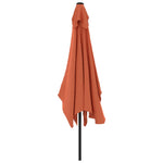 Outdoor Parasol with Metal Pole Terracotta