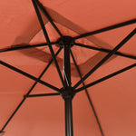 Outdoor Parasol with Metal Pole Terracotta