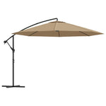 Cantilever Umbrella with Aluminium Pole 350 cm Taupe