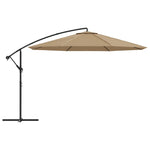 Cantilever Umbrella with Aluminium Pole 350 cm Taupe