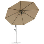 Cantilever Umbrella with Aluminium Pole 350 cm Taupe