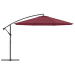 Cantilever Umbrella with Aluminium Pole  Bordeaux Red